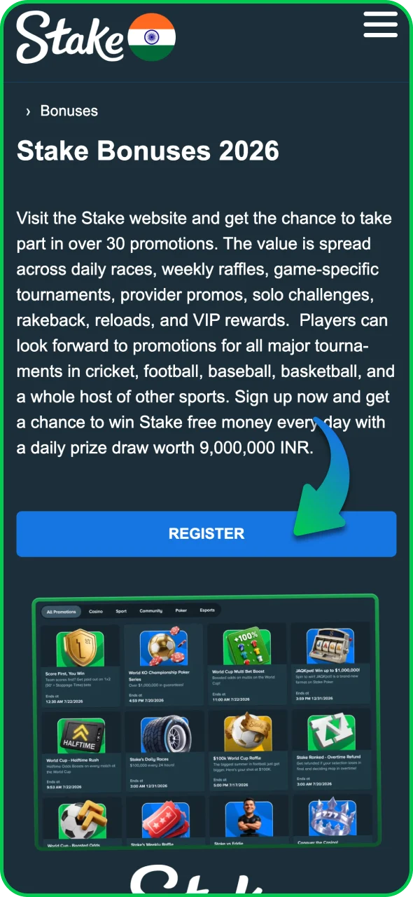 Open the form by clicking the register button on Stake page.