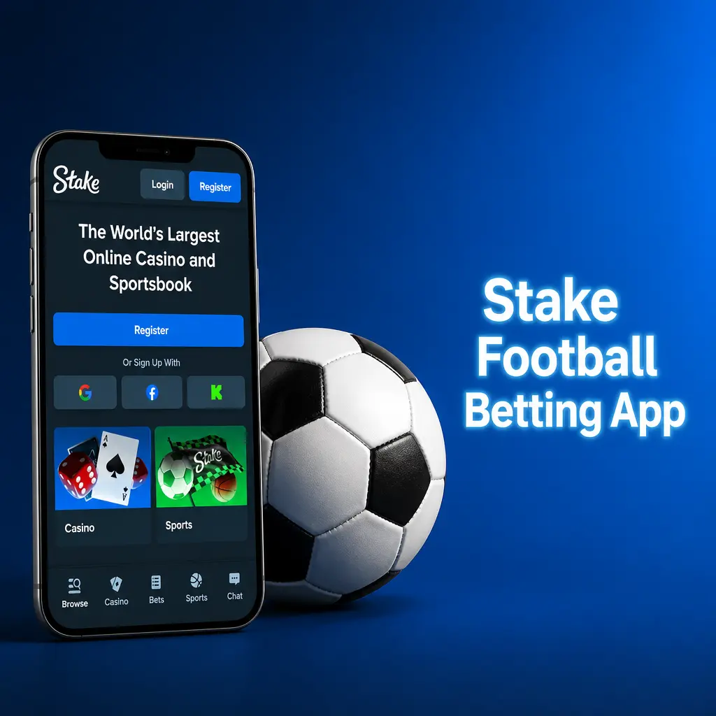Stake football betting app on Android and iOS with live odds for Premier League, La Liga, ISL, and FIFA World Cup 2026.