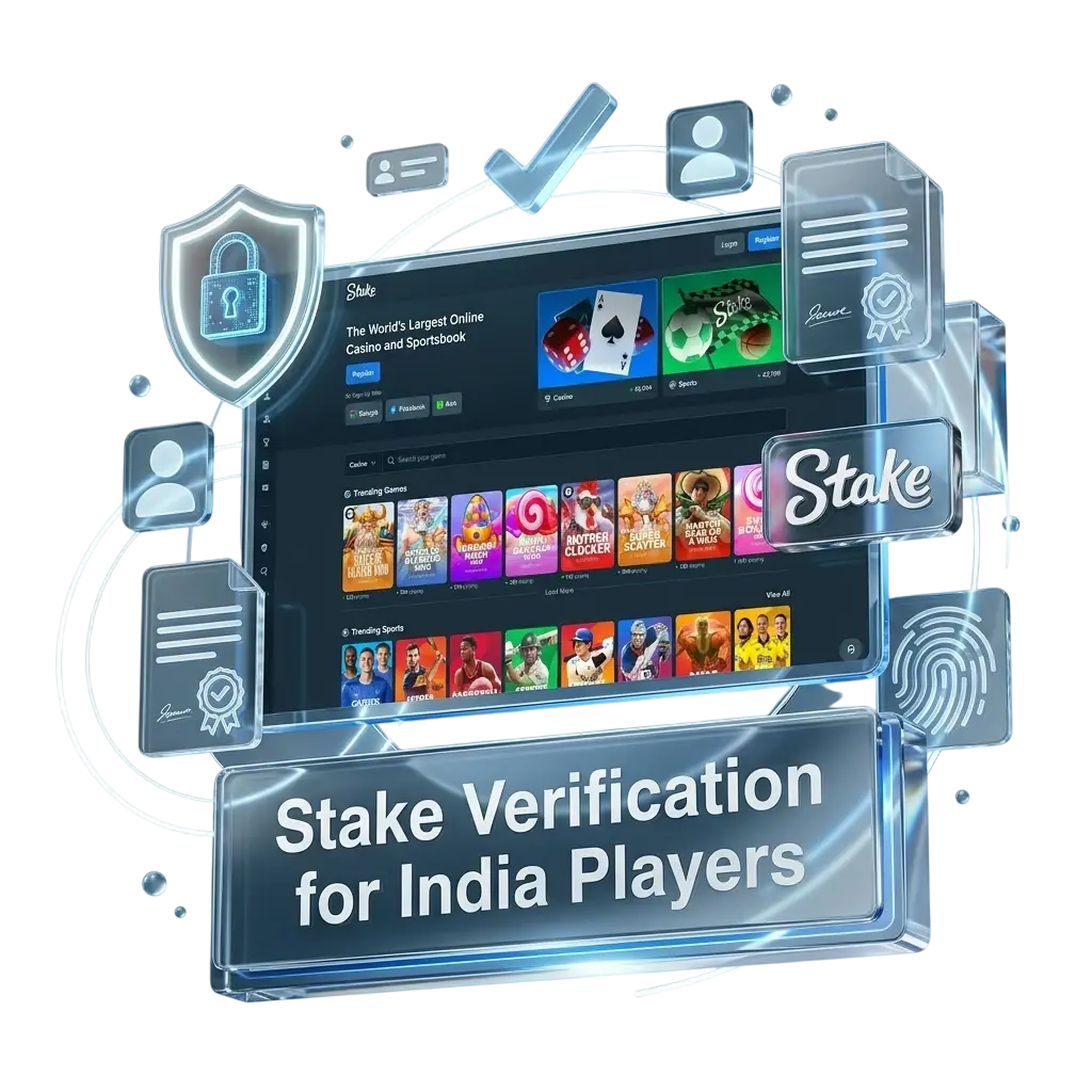 Stake account verification process for India players confirming identity for withdrawals and full platform access